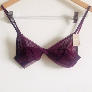 {Madewell} NWT Size XS Plum Purple Bralette